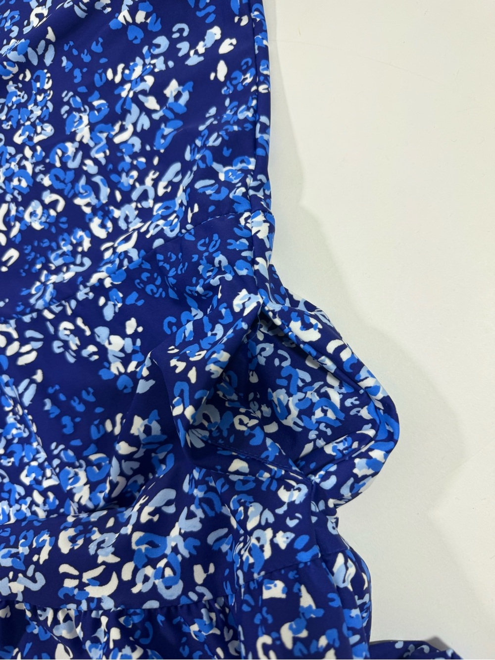 Jude Connally Portia Dress Blue Painterly Cheetah Beacon - Picture 6 of 8